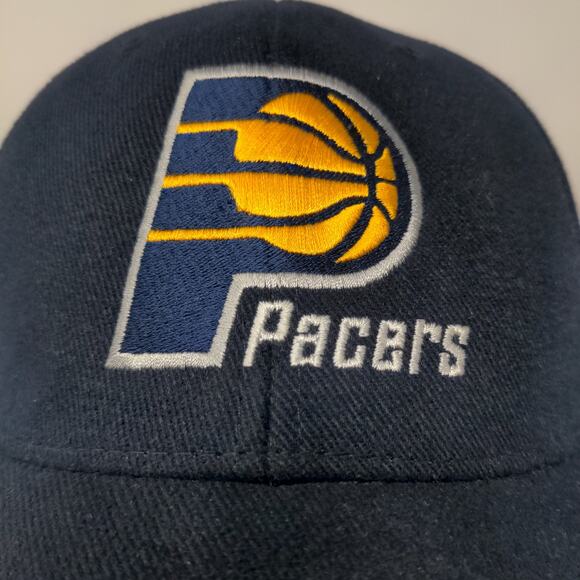 NBA Indiana Pacers Strapback Hat Embroidered Logo Blue Gold Adjustable - Picture 4 of 10